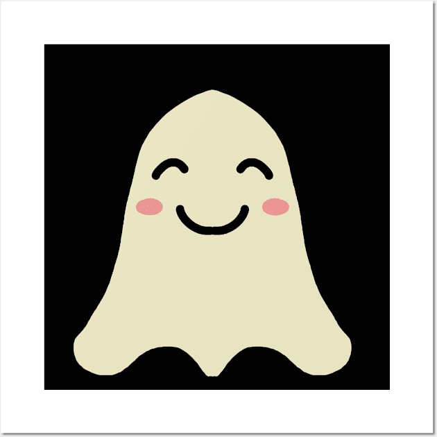 Cute Halloween Baby Ghost Wall Art by TANSHAMAYA